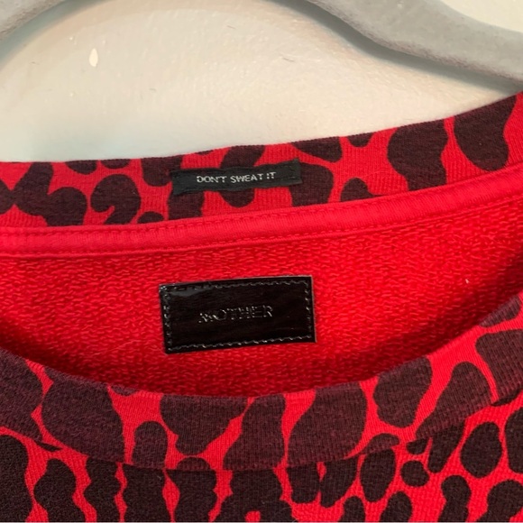 Mother Sweatshirt The 3/4 Sleeve Koozie in Scooter Radioactive Paws Red Leopard - Picture 8 of 8